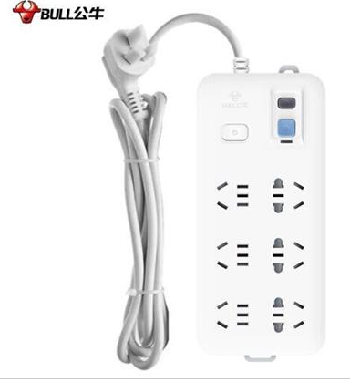 公牛插座漏電保護 電源接線板 插線板 拖線板插排 全長3米GN-705